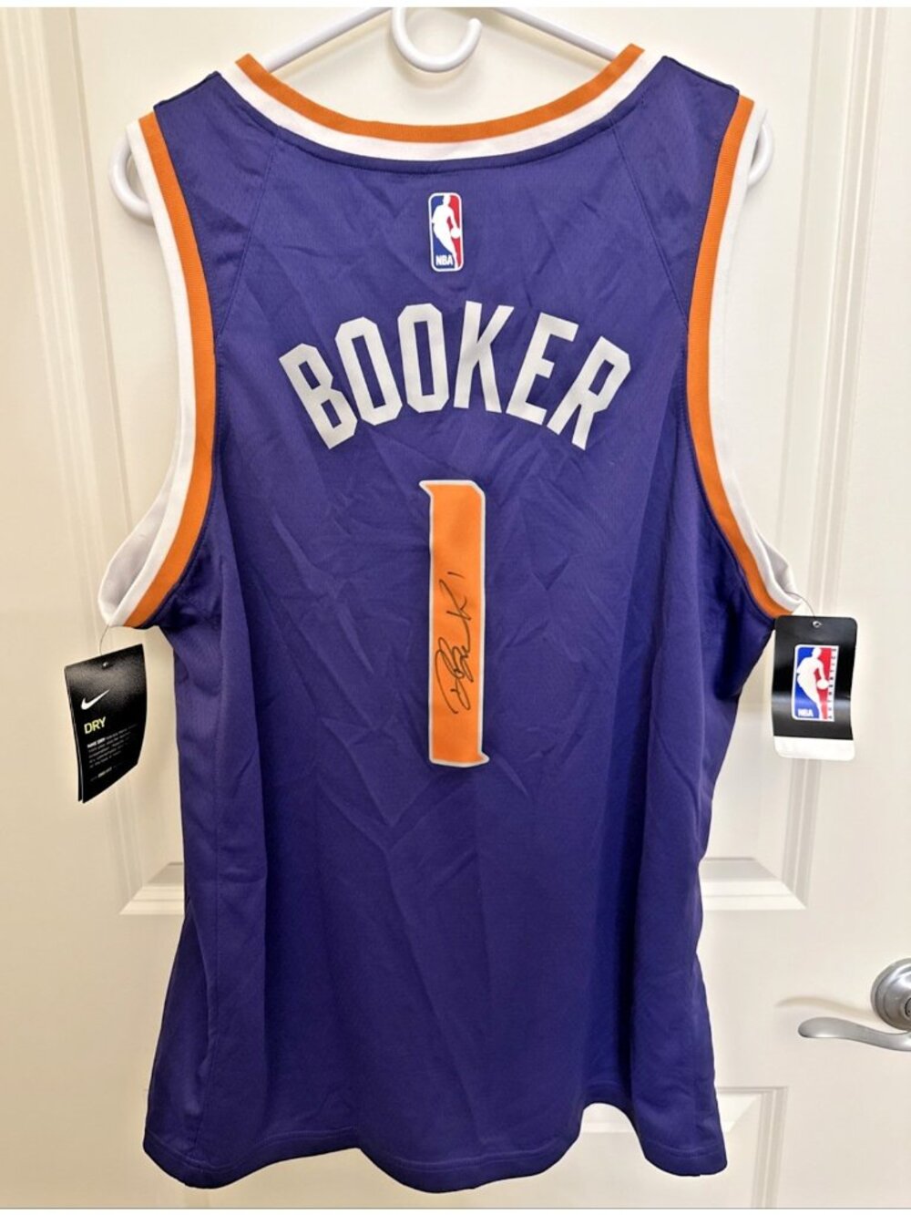 Devin Booker Signed Autographed Nike Icon Swingman Jersey Phoenix Suns Size 52
